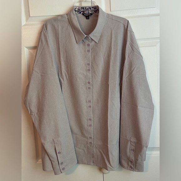 Kerrit’s Women’s Magenta Equestrian Long Sleeve Button Up Shirt Size 2X NWT - Picture 1 of 10